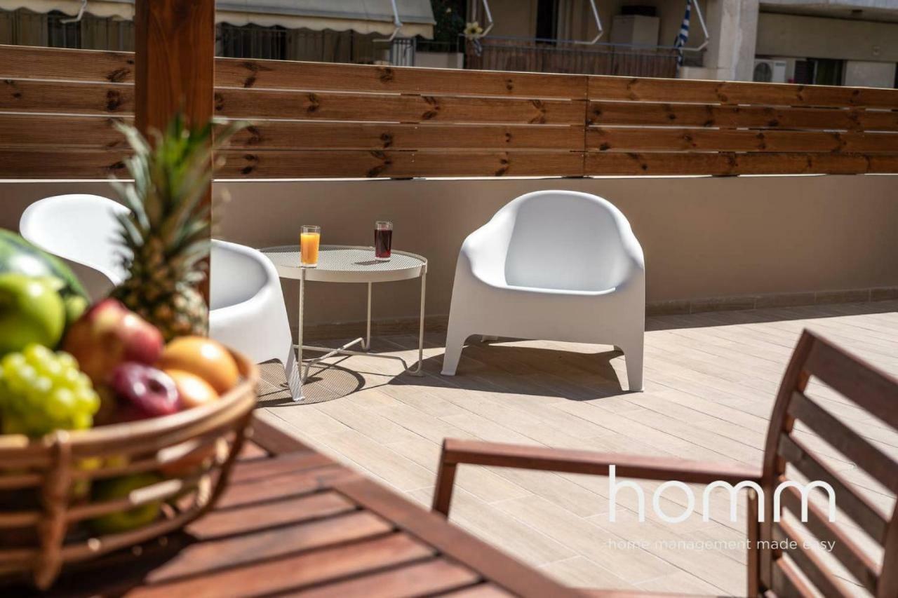Nemeseos Ground Floor Homm Apartment With Roof Garden And Wading Pool Афины Экстерьер фото